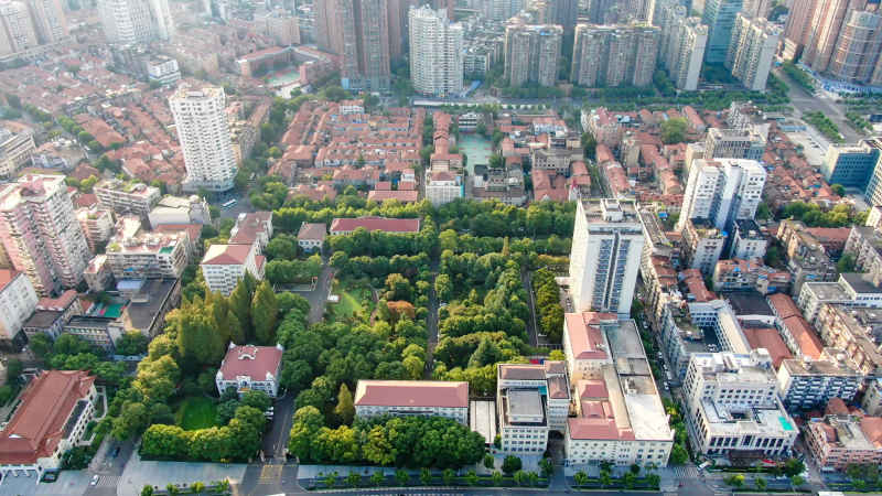 湖北武汉城市风光旅游景区航拍 