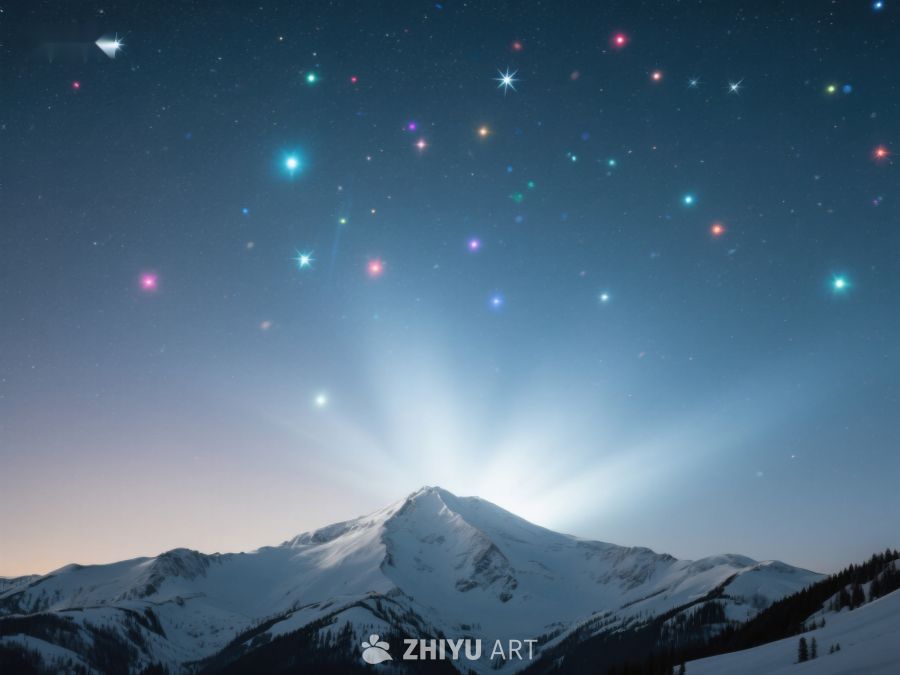 雪山夜景与璀璨星空 232