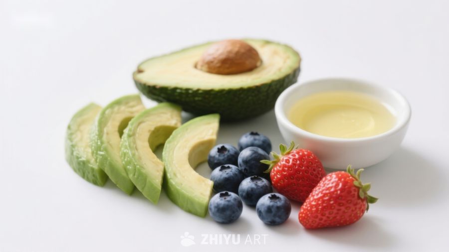 新鲜水果与健康酱料组合 976
