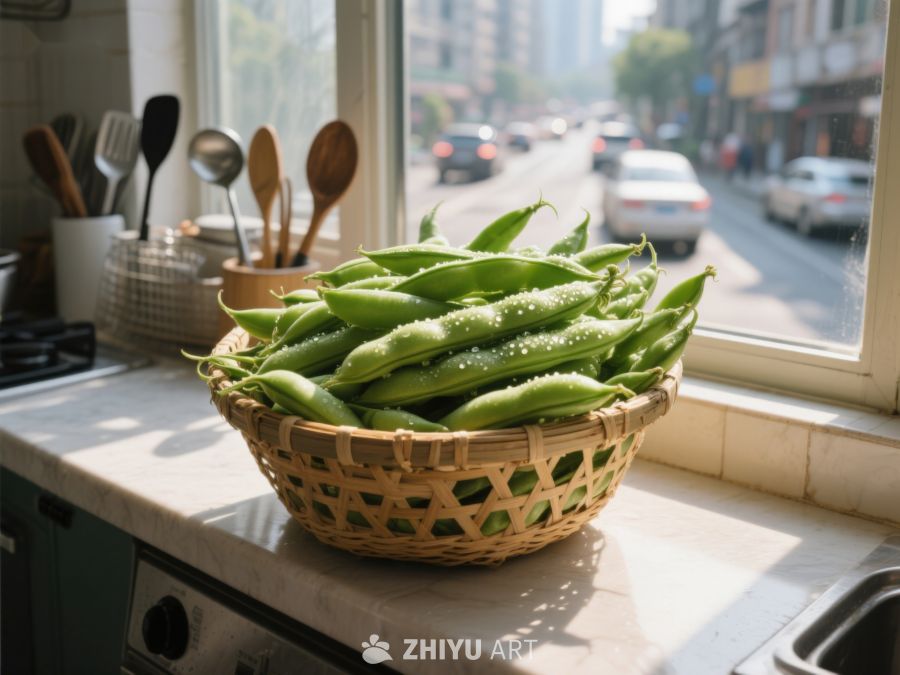 窗台上的豆荚篮子 26