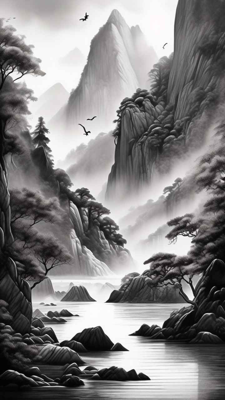 山水风景插画 51