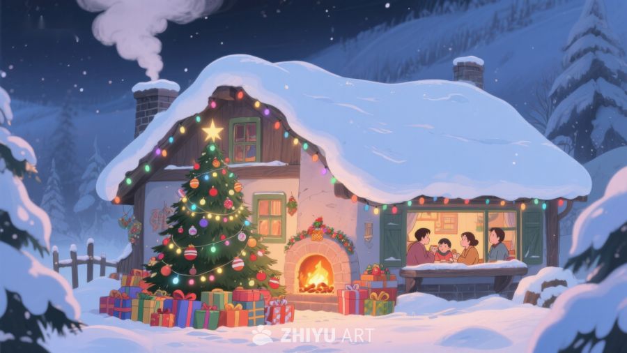 雪夜温馨圣诞小屋 433