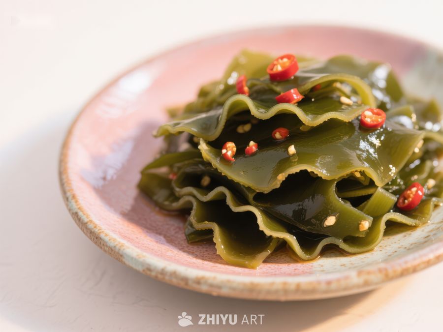 凉拌海带，点缀红椒的美味佳肴 832