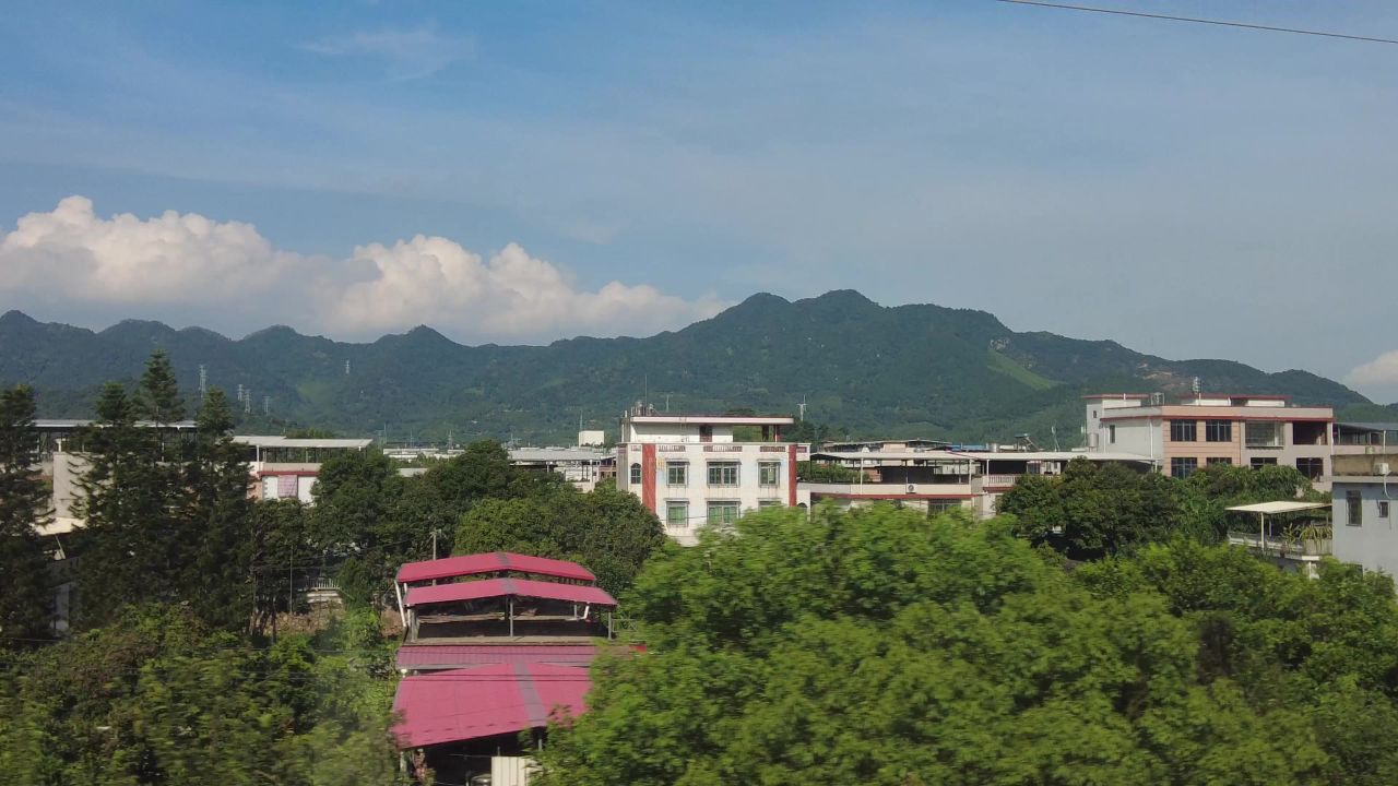 旅途火车高铁窗外风景风光实拍 