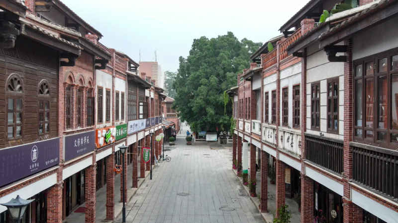 福建漳州城市风光航拍图 