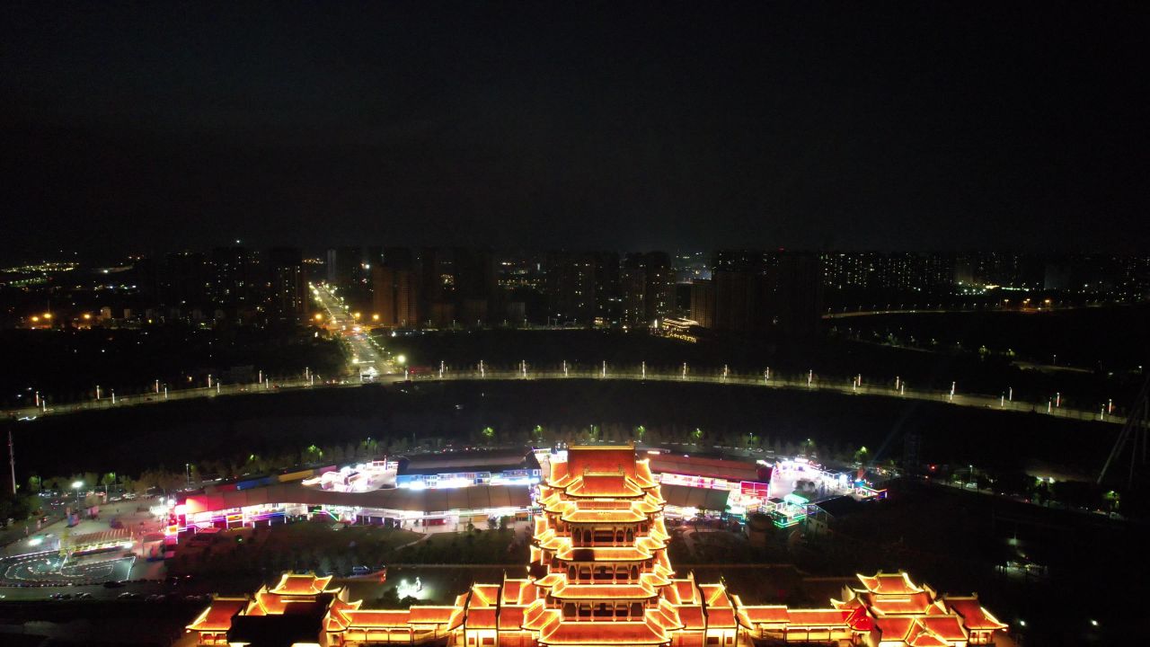 湖南湘潭万楼地标建筑航拍