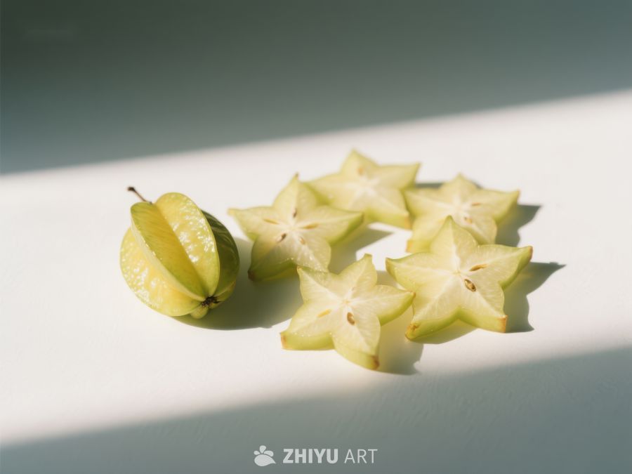 切片杨桃与整果对比 451