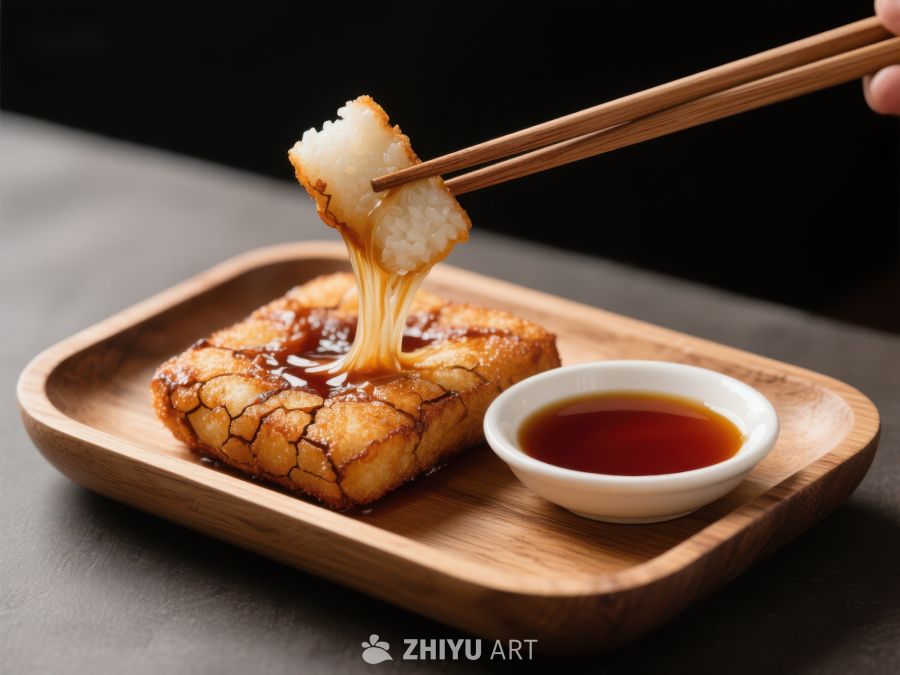 拉丝芝士饭团配酱油 459
