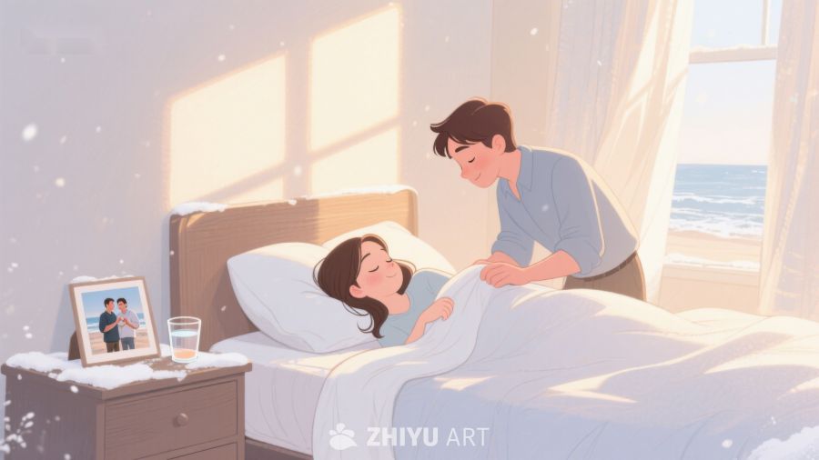 温馨晨光中的床边关怀 355