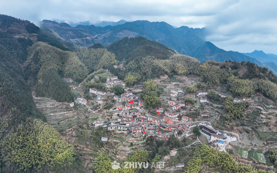 航拍浙江丽水松阳陈家铺村 33