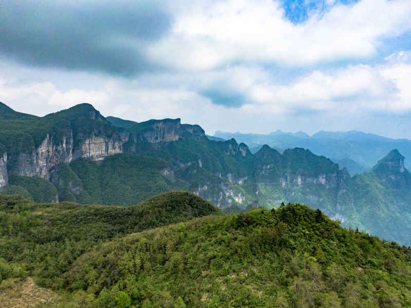 湖南张家界奇特山川航拍摄影图