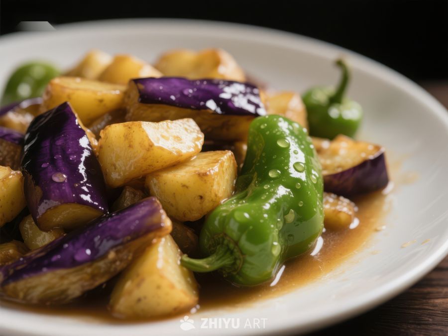 炒土豆茄子青椒美食 78