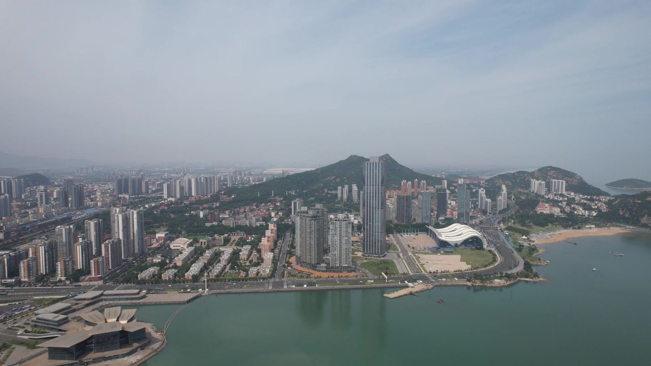 连云港阳光自贸大厦会展中心航拍