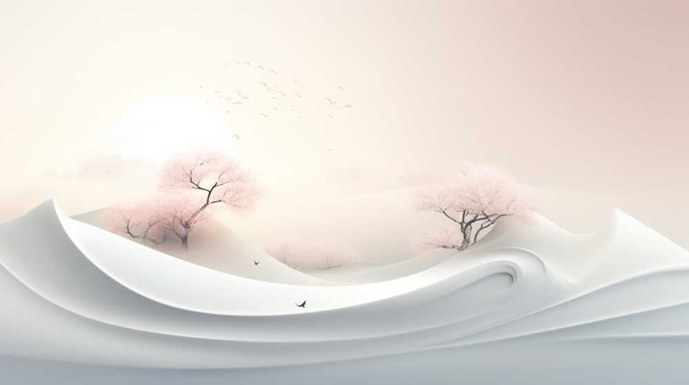 浅白色唯美意境背景图99