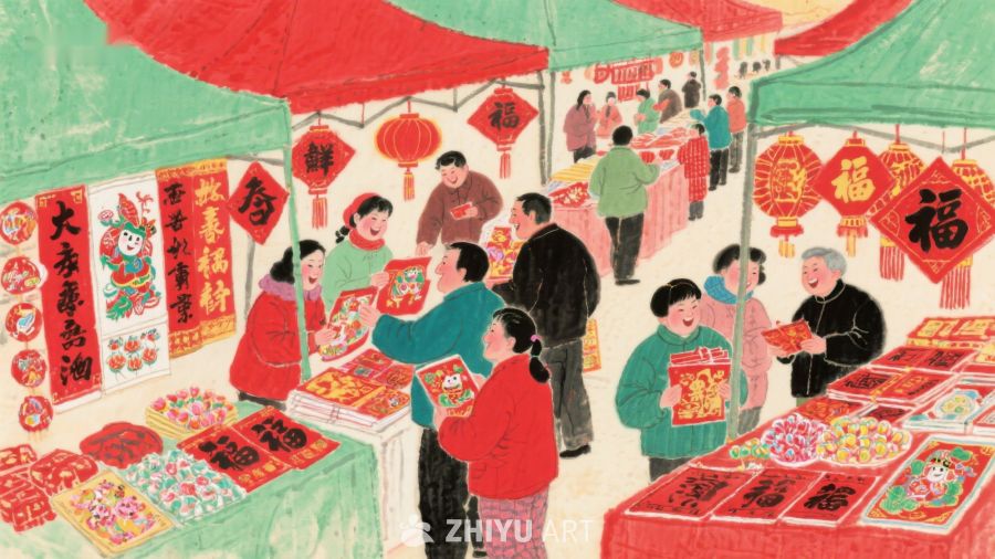 春节市场热闹非凡 126