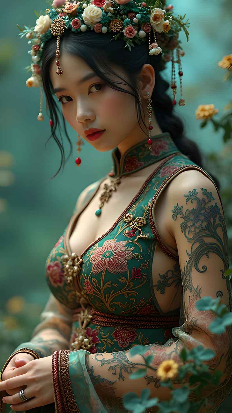 森林系好看拍摄特色美女 15