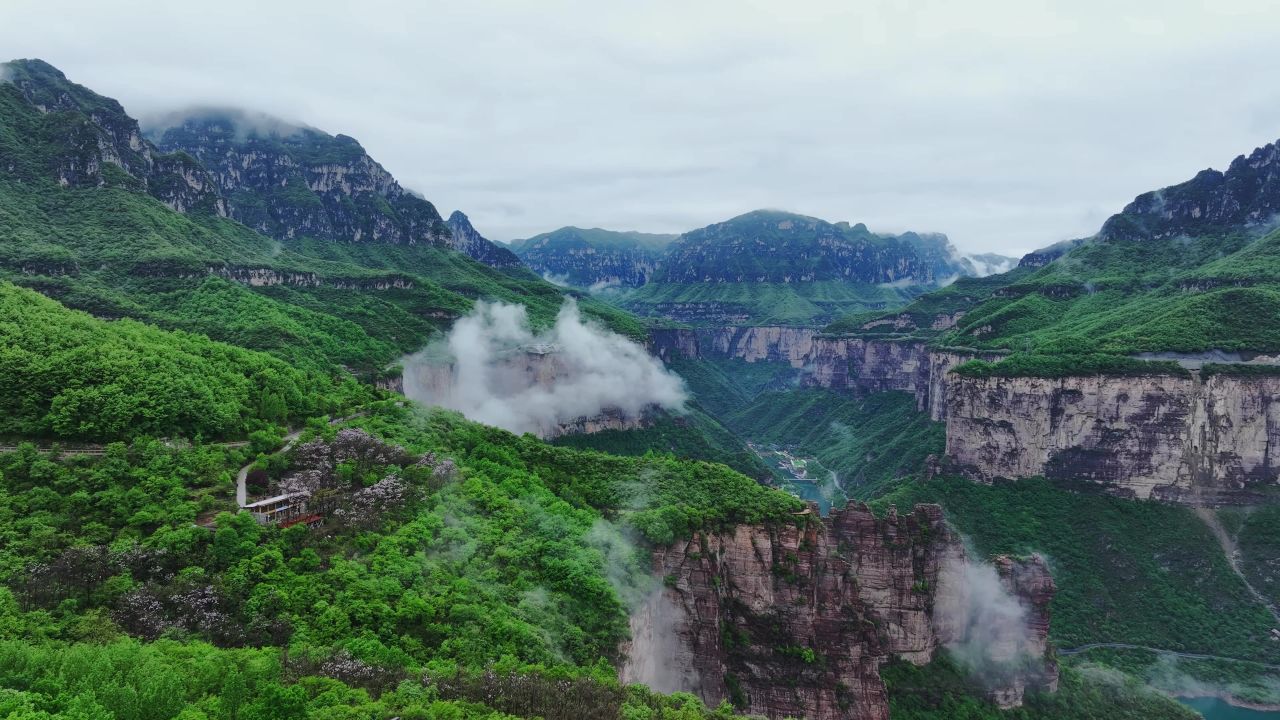  宝泉水库 自然风光 平流雾 宝泉度假区