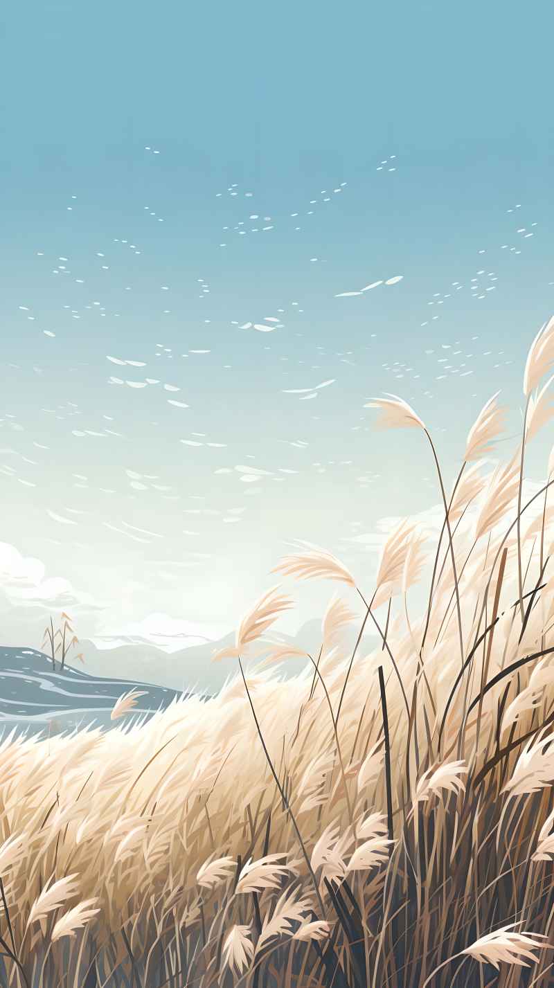 冬季唯美雪景创业插画 124