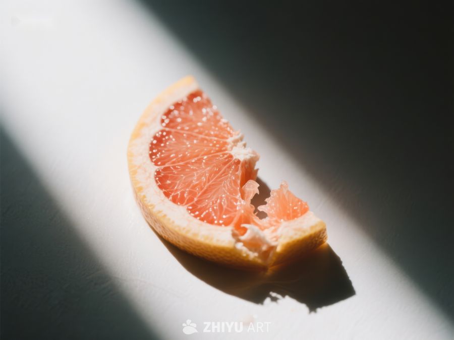 阳光下的葡萄柚切片 743