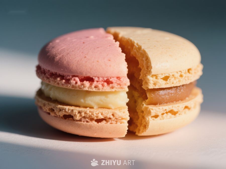 色彩斑斓的马卡龙特写