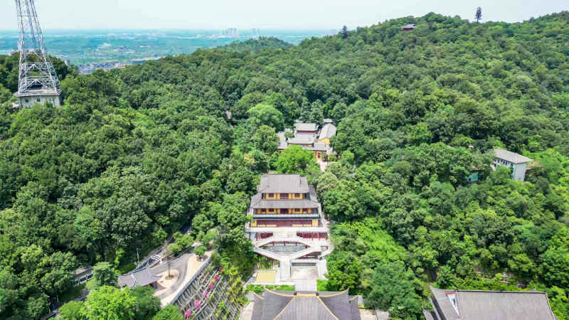湖北鄂州城市风光航拍摄影图