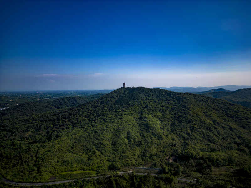 湖北襄阳古隆中5A景区航拍摄影图