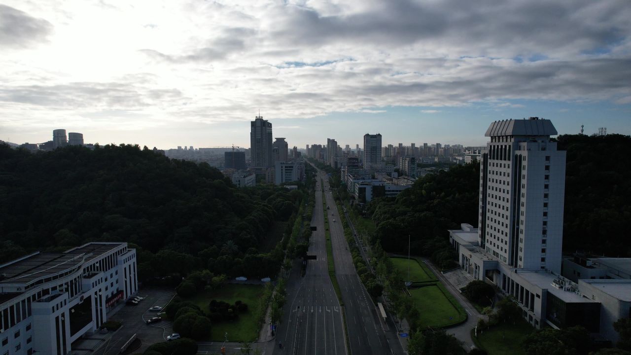  浙江台州城市风光航拍
