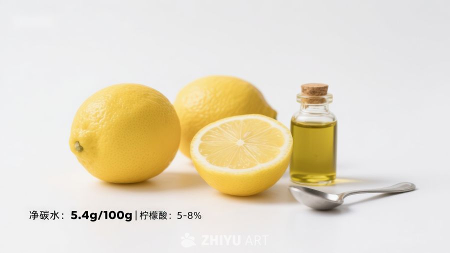 柠檬与精油：天然成分展示