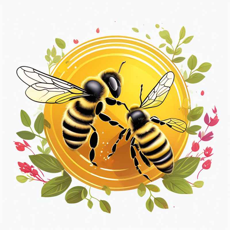 春天小蜜蜂插画元素 11