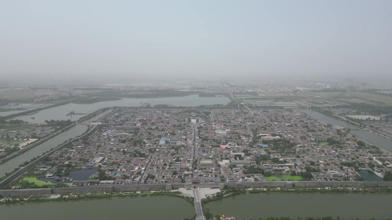 河北邯郸广府古城5A景区航拍