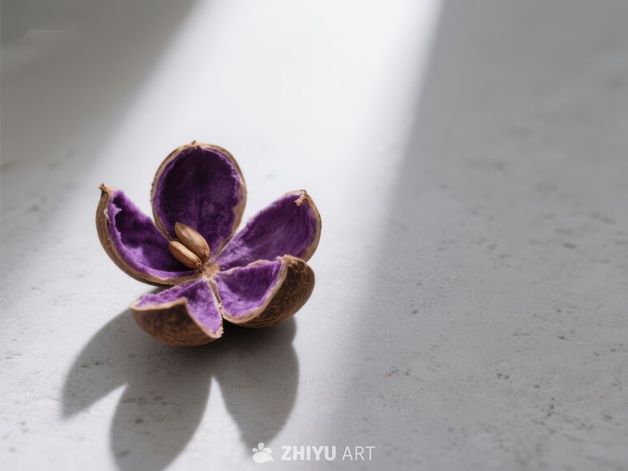 紫色花瓣状果实特写 800