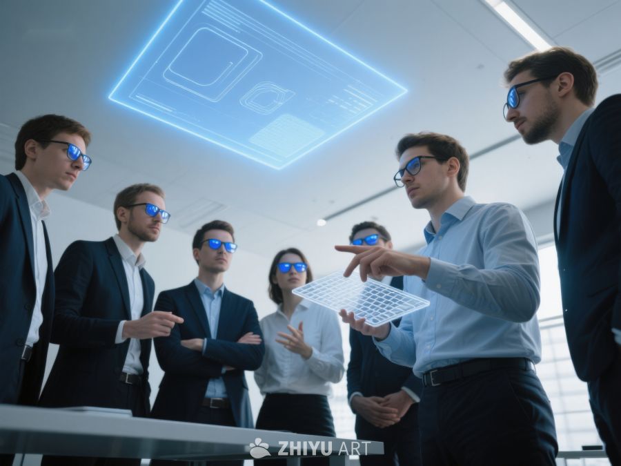 团队协作探讨未来科技项目 457