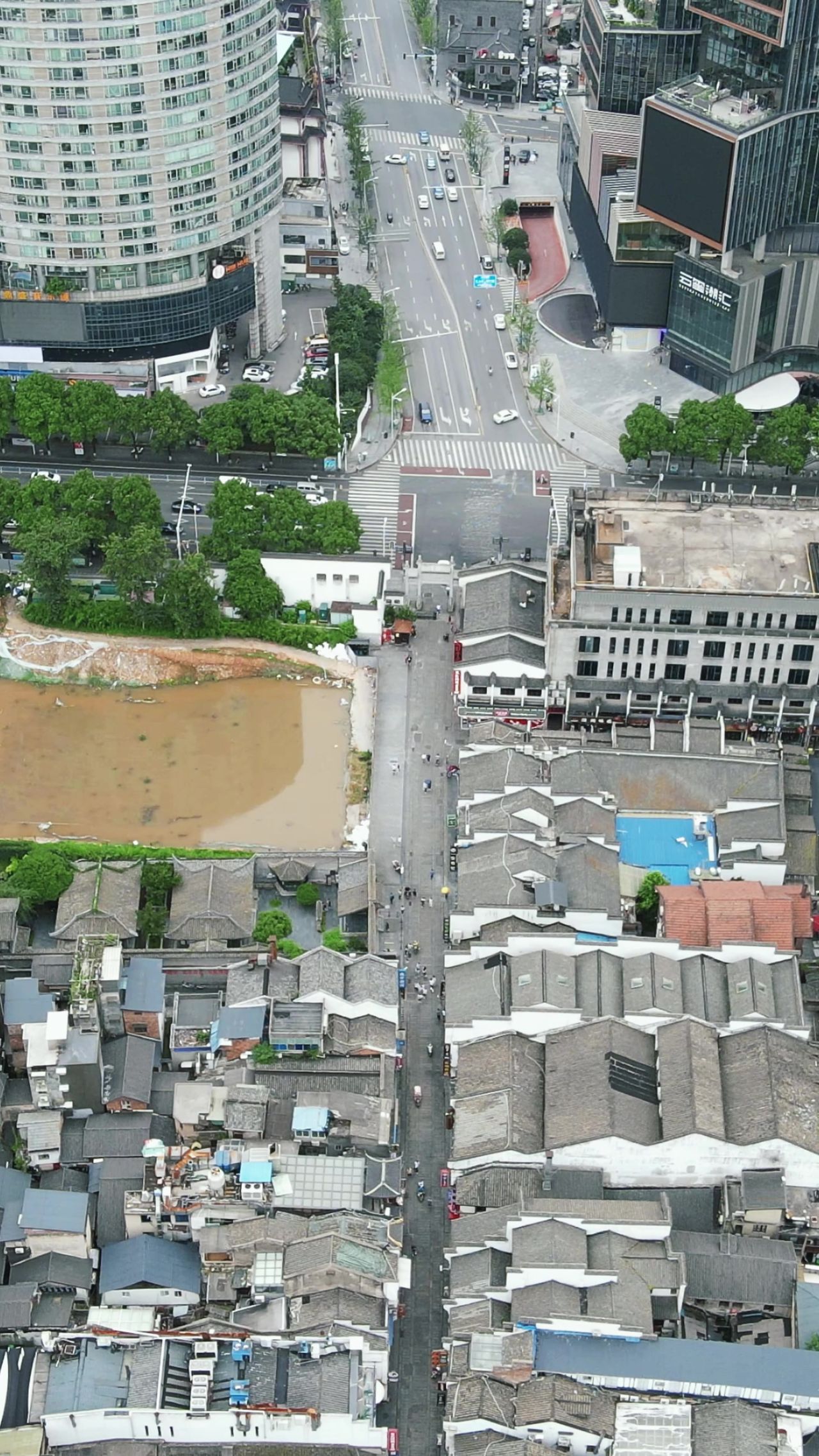 湖南长沙太平老街竖屏航拍