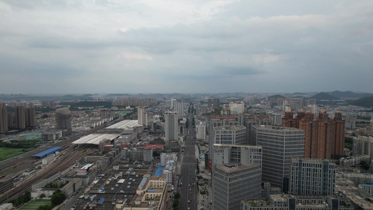江苏徐州城市大景高楼航拍