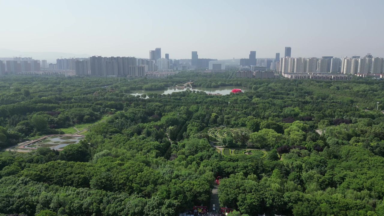河南洛阳城市风光旅游景区航拍