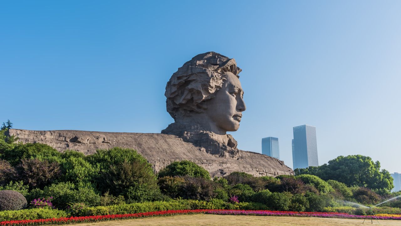 长沙橘子洲头大范围延时摄影