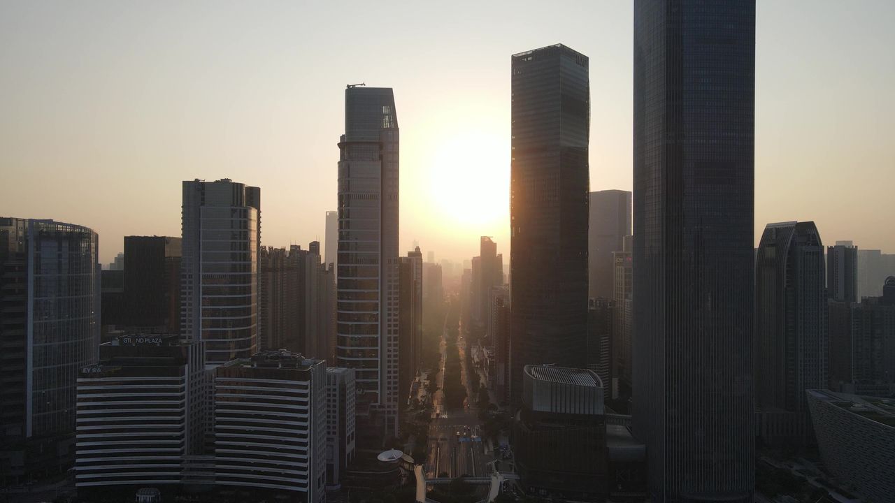 广州珠江新城航拍