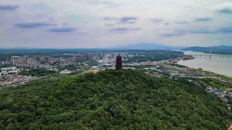 江西吉安城市风光旅游景区航拍图