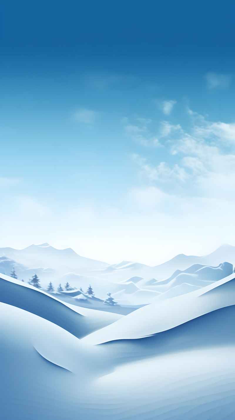 冬季冬天雪景唯美背景 43