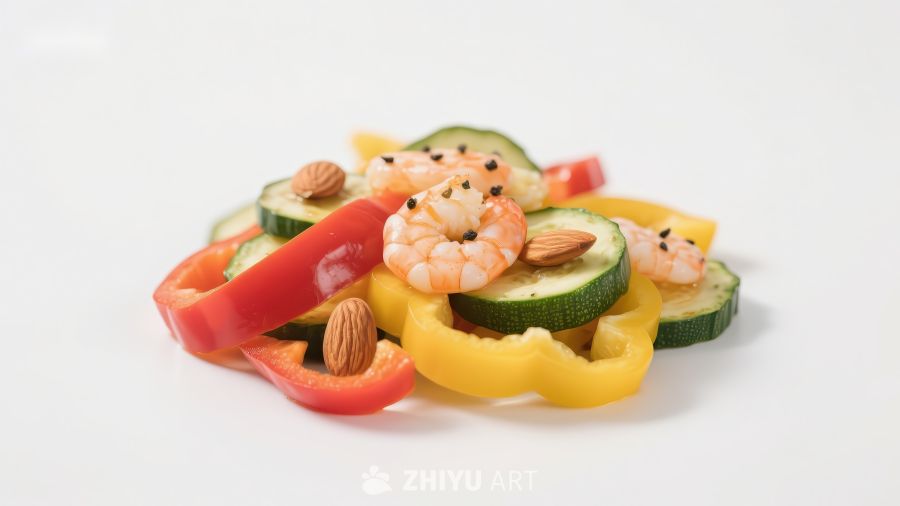 鲜虾蔬菜沙拉