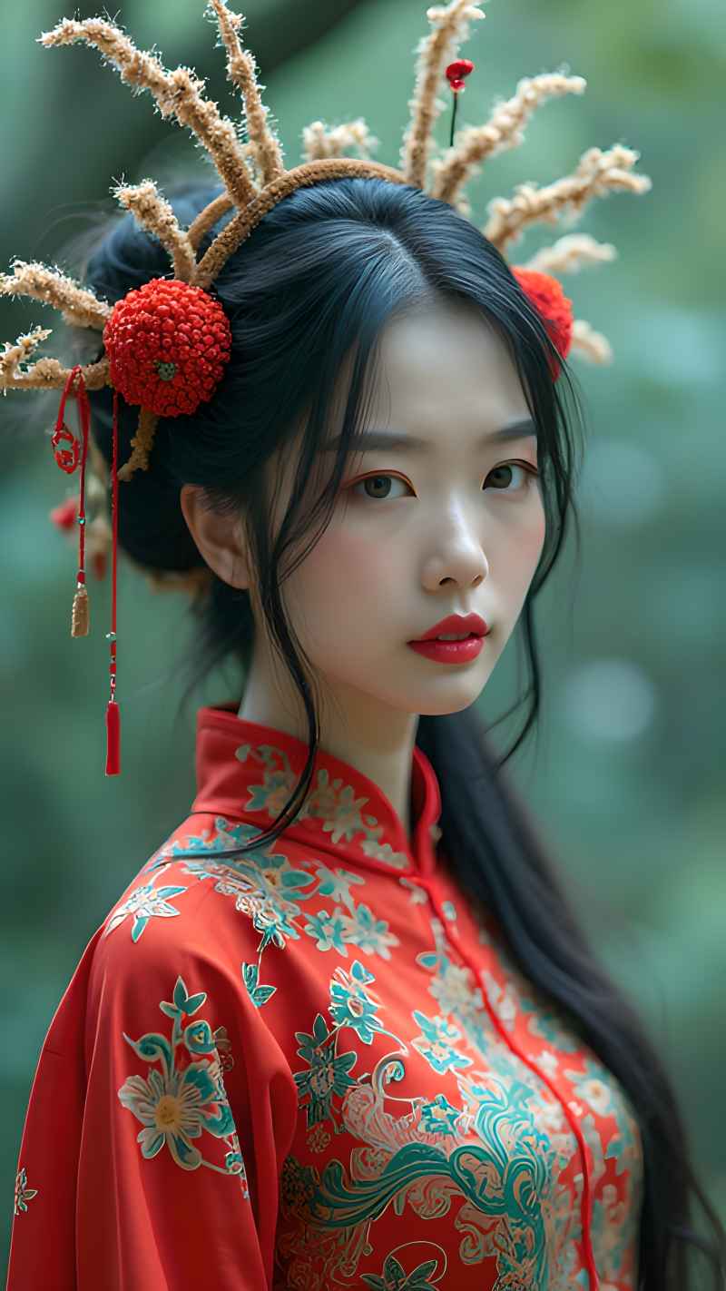 红色女子户外拍摄系列高清艺术视觉 27