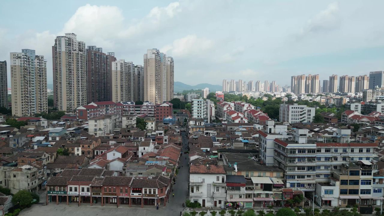 航拍福建漳州古城