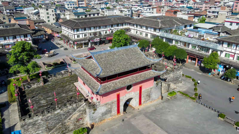 福建汀州古城航拍图 