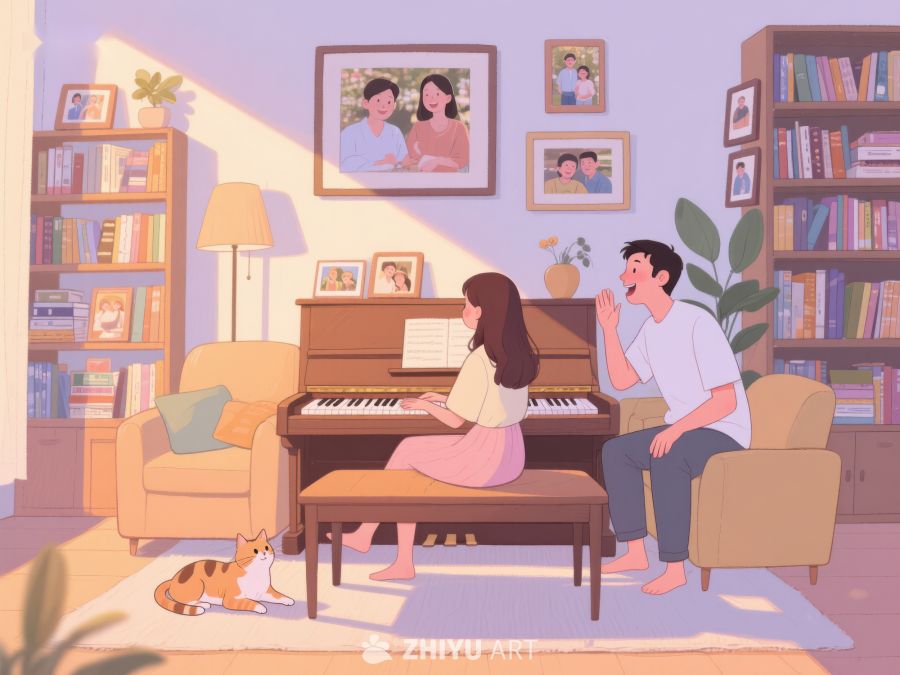 温馨客厅钢琴演奏 717