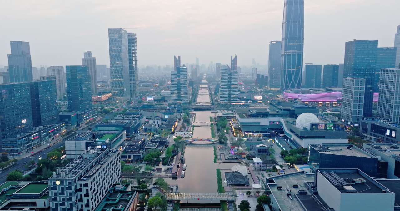 宁波城市建筑风光航拍 23