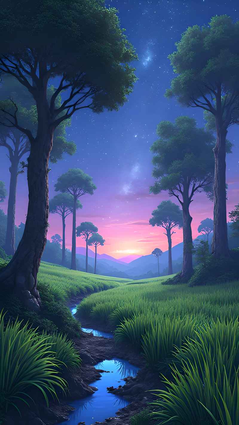 未来风格大自然森林超自然风景画质 48