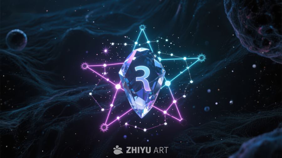 神秘宇宙中的宝石与星座图案 484