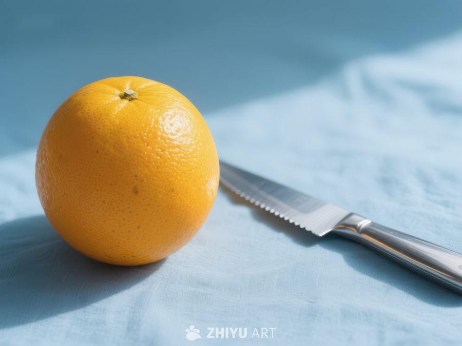 橙子与刀具静物摆放 61