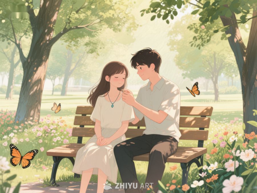公园长椅上的温馨时刻 178