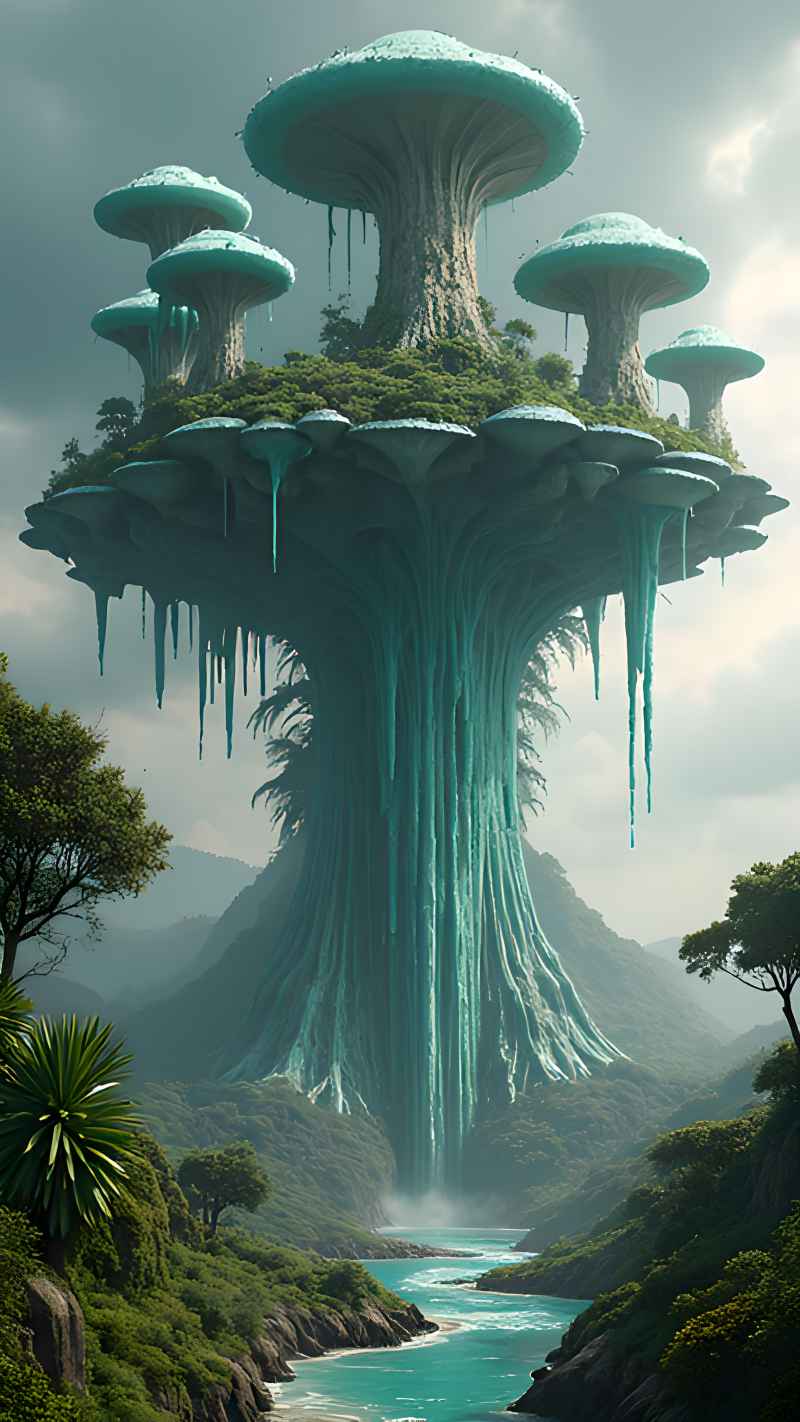 未来风格大自然森林超自然风景画质 23